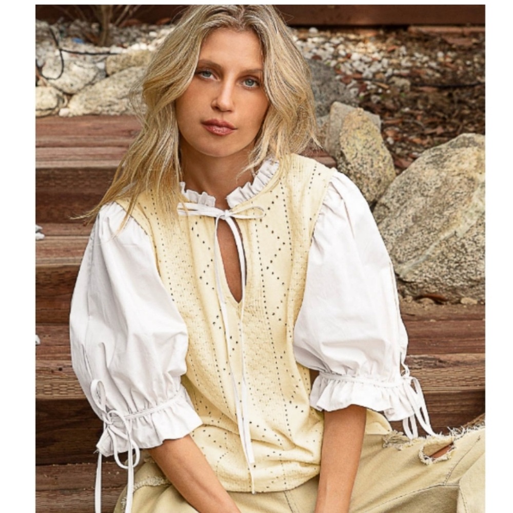 Poplin Cream Sweater